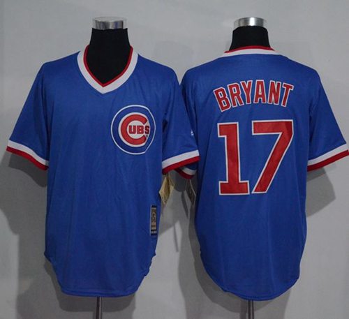 Cubs #17 Kris Bryant Blue Cooperstown Stitched MLB Jersey